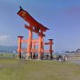 Street view of Itsukushima Shrine of  the world heritage